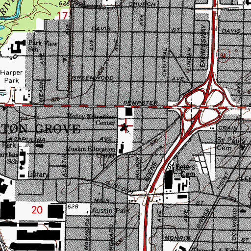 Topographic Map of Julia S Molloy Education Center, IL