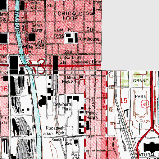 Topographic Map of Moser Building, IL