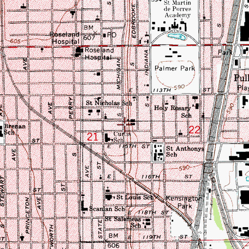 Topographic Map of Mosque of Umar, IL