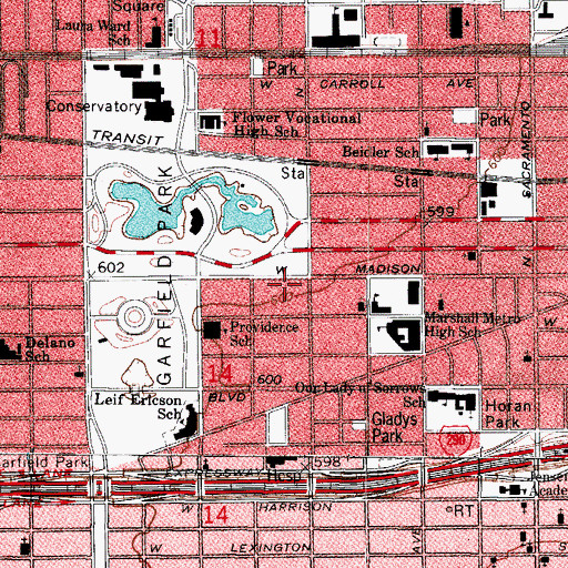Topographic Map of Mount Clearstone Community Church, IL