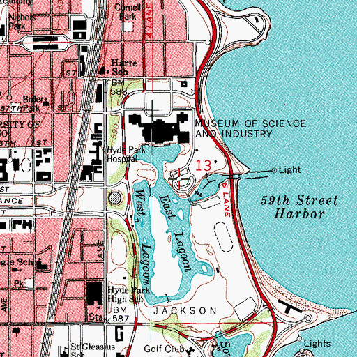 Topographic Map of Music Court (historical), IL