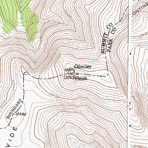 Topographic Map of Glacier Peak, CO