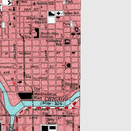 Topographic Map of Lambert Tree Studios, IL