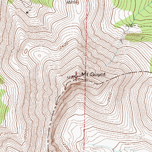 Topographic Map of Mount Guyot, CO