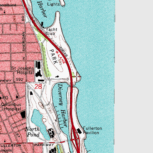 Topographic Map of Lincoln Park Gun Club, IL