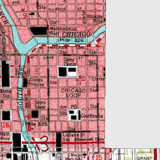Topographic Map of Linguists Institute, IL