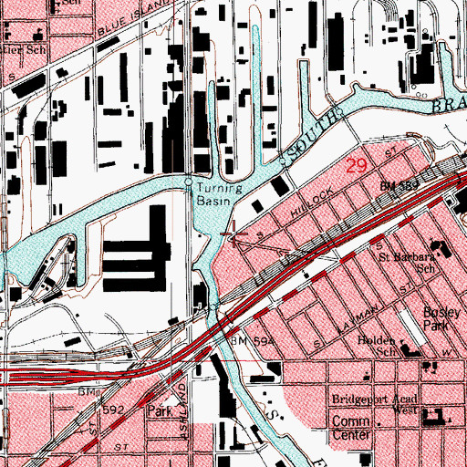 Topographic Map of Locks, IL