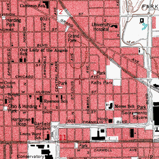 Topographic Map of Lord of Host Missionary Baptist Church, IL