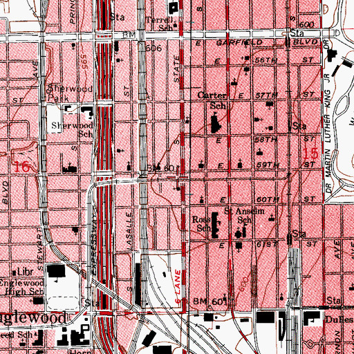 Topographic Map of Lords House of Prayer, IL