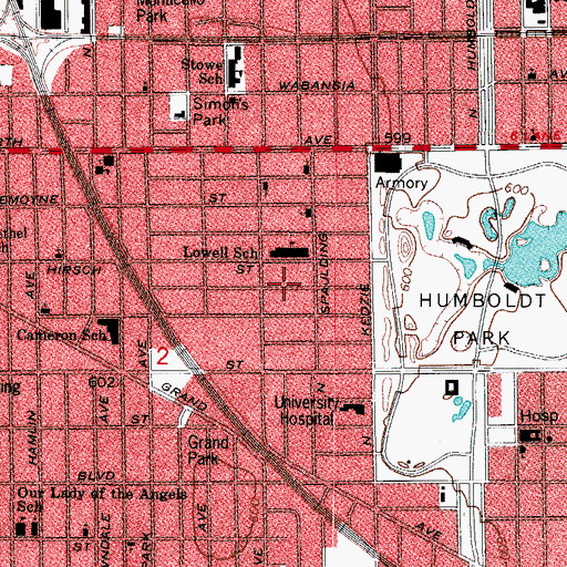 Topographic Map of Luis Munoz Marin Primary Center, IL