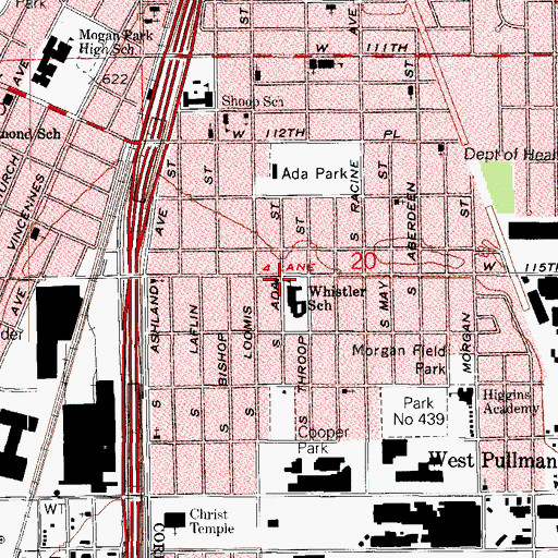 Topographic Map of Lutheran Church of the Holy Spirit, IL