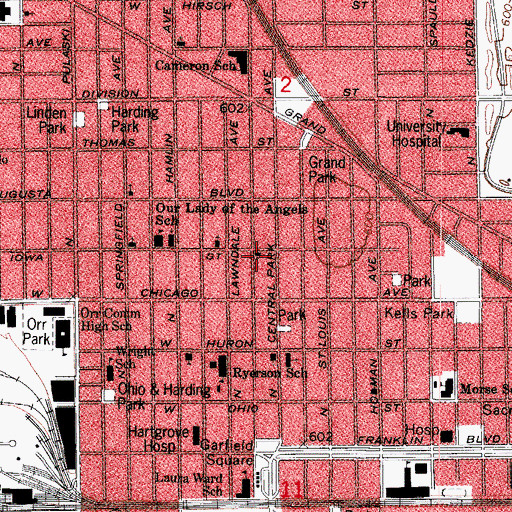 Topographic Map of Lutheran Family Mission, IL
