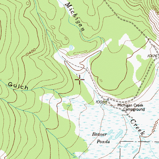 Topographic Map of French Creek, CO