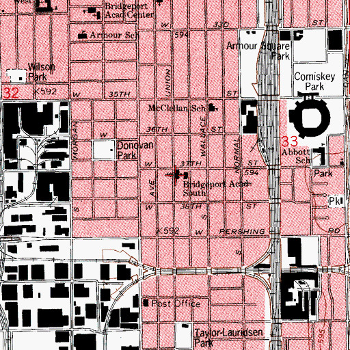 Topographic Map of Nativity of Our Lord Catholic Church, IL