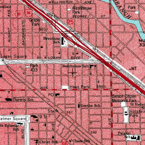 Topographic Map of Nazareth United Church of Christ, IL