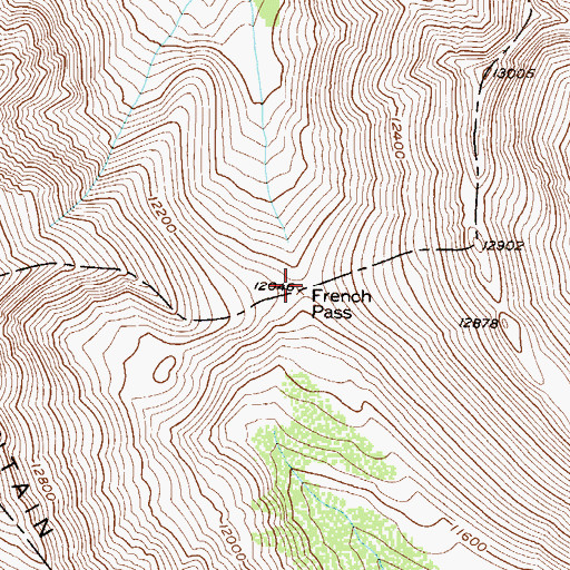 Topographic Map of French Pass, CO