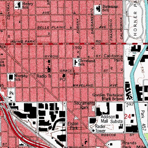 Topographic Map of New Apostolic Church, IL