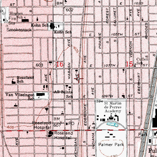 Topographic Map of New Covenant Church of God in Christ, IL