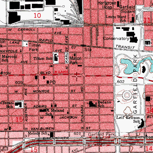 Topographic Map of New Jerusalem the Lords House of Prayer, IL