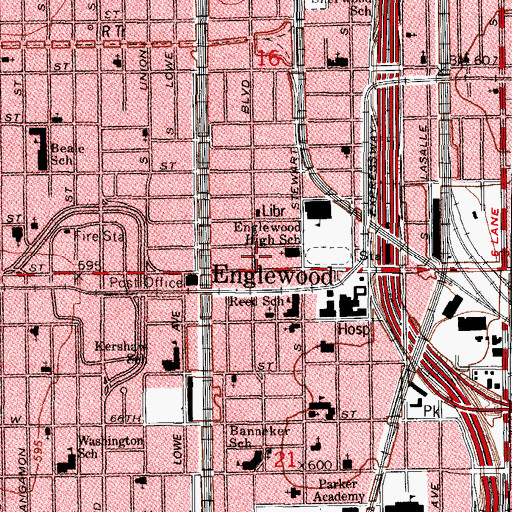 Topographic Map of New Macedonia Pentecostal Healing Temple, IL