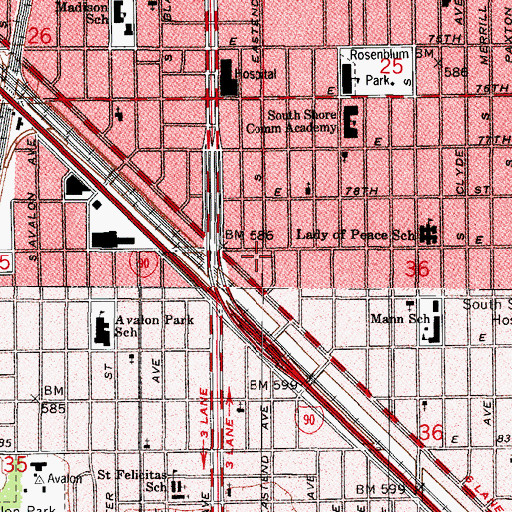 Topographic Map of New Regal Theatre, IL