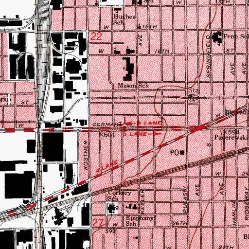 Topographic Map of New Testament Missionary Baptist Church, IL