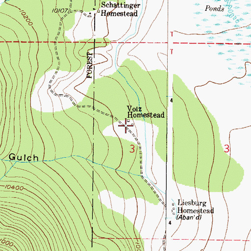 Topographic Map of Volz Homestead, CO