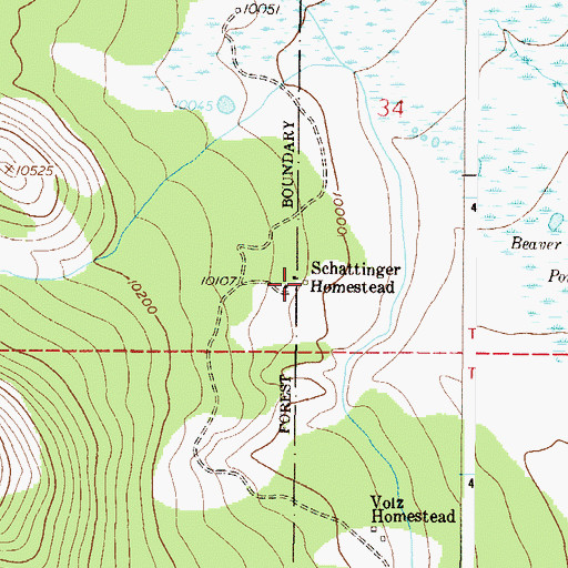 Topographic Map of Schattinger Homestead, CO