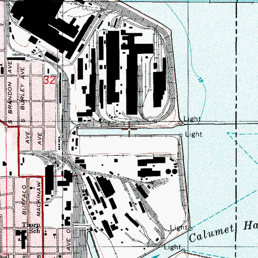 Topographic Map of North Slip, IL