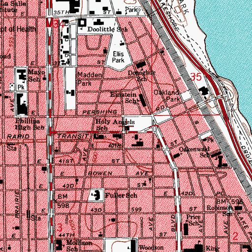 Topographic Map of Northeastern Illinois University - Center for Inner City Studies, IL