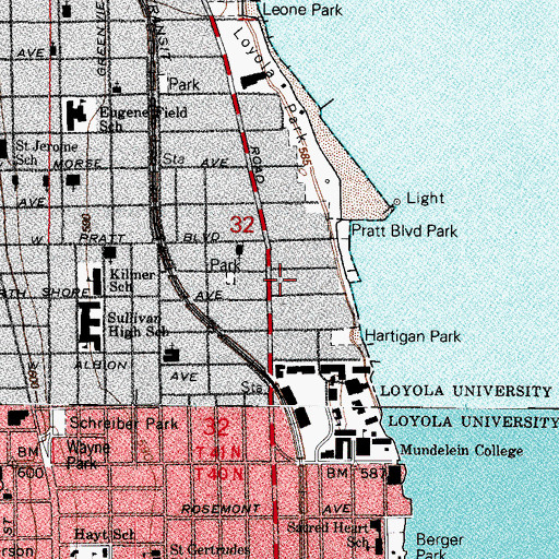 Topographic Map of Norhshore Academy for Children, IL