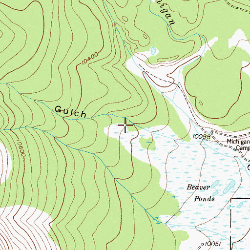 Topographic Map of Antelope Gulch, CO