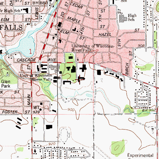 Topographic Map of Ames Teacher Education Center, WI