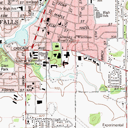 Topographic Map of Ames Teacher Education Center, WI