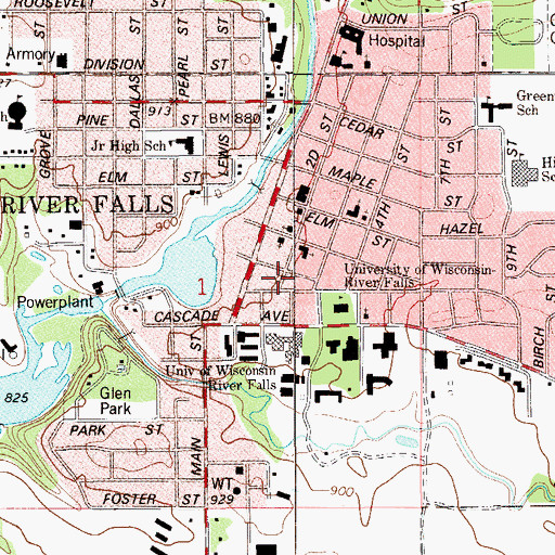 Topographic Map of Apostolic Church, WI