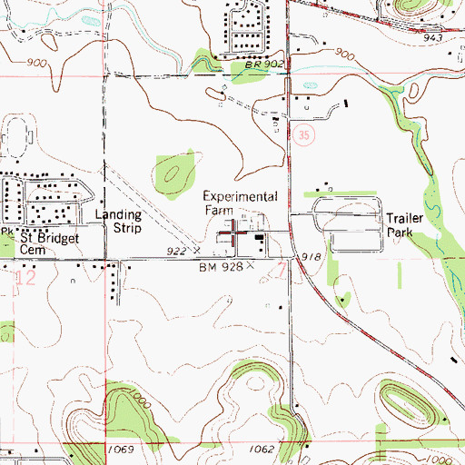 Topographic Map of University of Wisconsin - River Falls Farm Number 1, WI