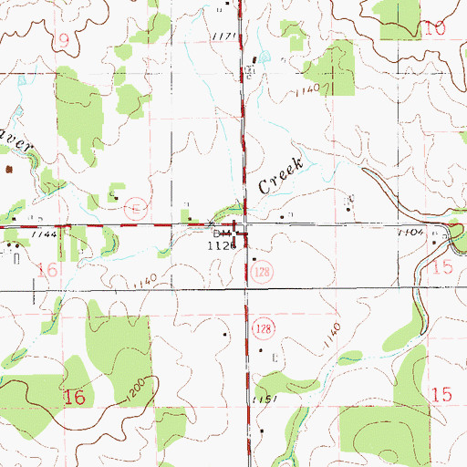 Topographic Map of Beaver Valley School (historical), WI
