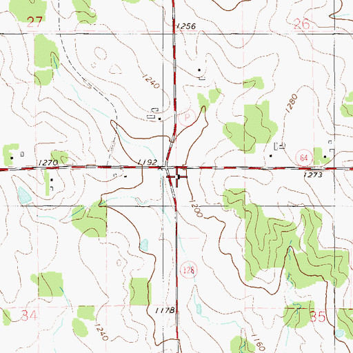 Topographic Map of Camp Fourteen School (historical), WI
