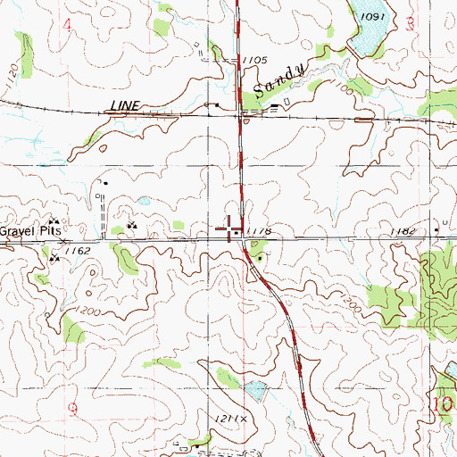 Topographic Map of Camp Nine School (historical), WI