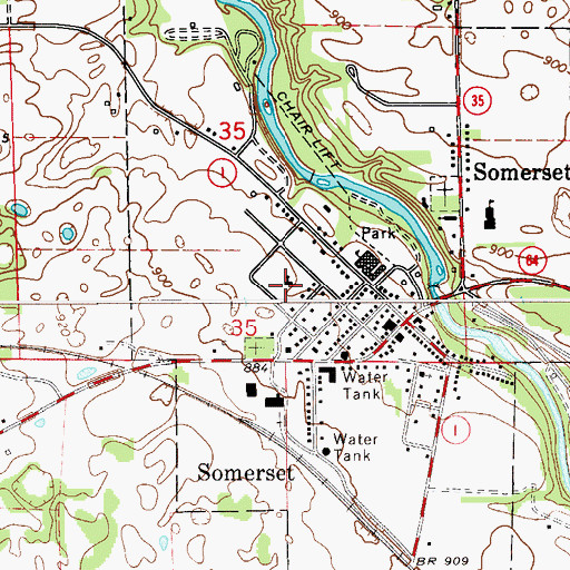 Topographic Map of Christ Lutheran Church, WI