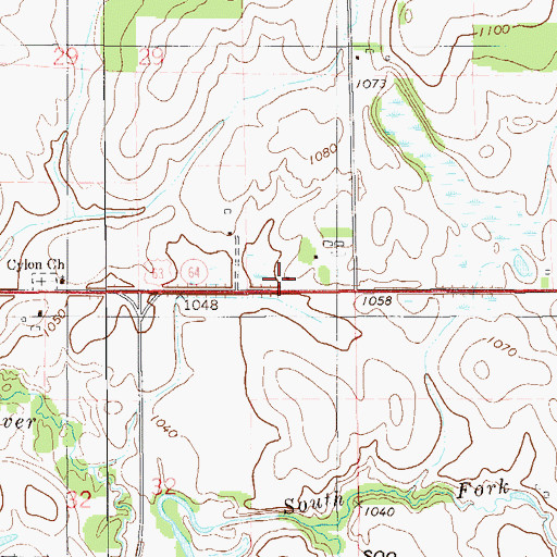 Topographic Map of Cylon School (historical), WI