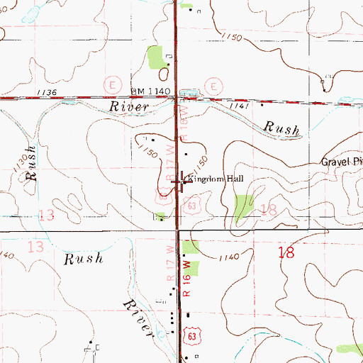 Topographic Map of Happy Valley School (historical), WI