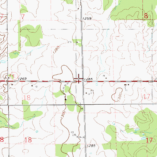 Topographic Map of Maple Grove School (historical), WI