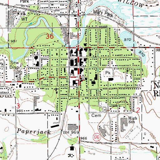 Topographic Map of New Richmond Post Office, WI