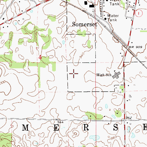 Topographic Map of Somerset Elementary School, WI