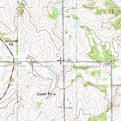 Topographic Map of Sunny Slope School (historical), WI