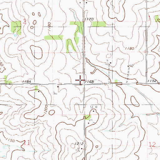 Topographic Map of Three Willows School (historical), WI