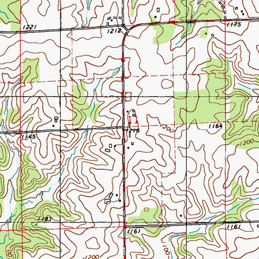 Topographic Map of Forest Grove School (historical), WI