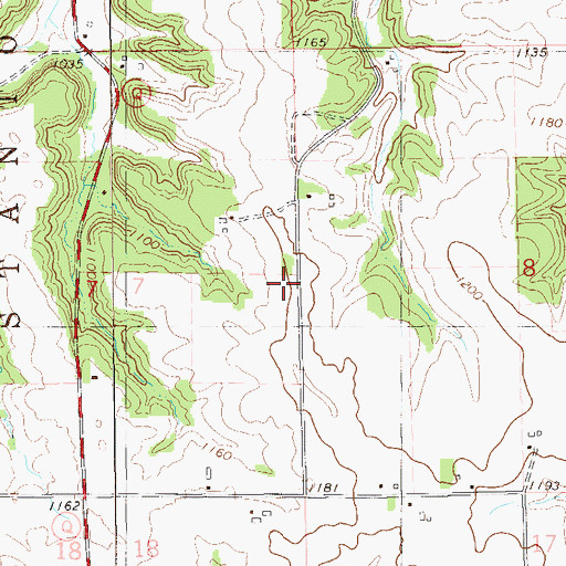 Topographic Map of Maple Ridge School (historical), WI