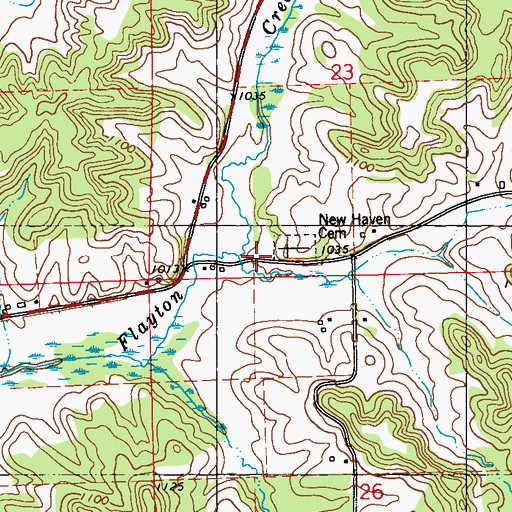 Topographic Map of Pleasant Valley School (historical), WI